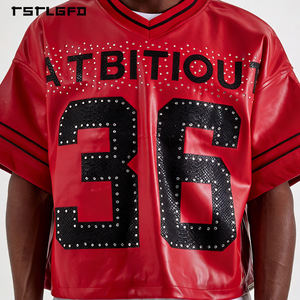 T-shirt <span class=keywords><strong>de</strong></span> luxe pour hommes en gros, personnalisable avec logo imprimé, style Hip Hop, manches courtes, col en V - Product Image 3