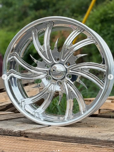 RCSR RUCCI WHEELS <span class=keywords><strong>Intro</strong></span> 22 24 26 28 pouces, jantes Forgiato Azioni, jante à lèvre chromée brossée avec volant de 15 pouces - Product Image 3
