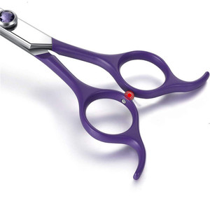 Tijeras para peluquería de mascotas, hoja curva de 6,5 pulgadas para cortar el pelo de perros, mango simétrico de acero inoxidable, herramienta de belleza profesional - Product Image 3