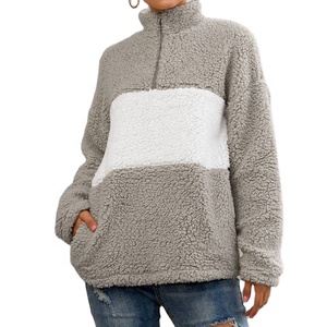 Conjunto de Sudadera con Capucha y Pantalones Cortos de Dos Piezas para Mujer, en Felpa Sharpa, con Bolsillo Frontal con Cremallera, Cordón Ajustable en Contraste, 100% Algodón Ecológico - Product Image 2