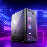 Boîtier PC de jeu MSI MPG Velox 100R Mid-Tower avec panneau latéral en verre trempé, 4 ventilateurs ARGB de 120 mm, support de radiateur de 360 mm