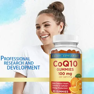 CoQ10 Gummies 60 bổ sung cho hỗ trợ sức khỏe tim mạch & sản xuất năng lượng tế bào Gluten miễn phí thuần chay & không biến đổi gen chất chống oxy hóa