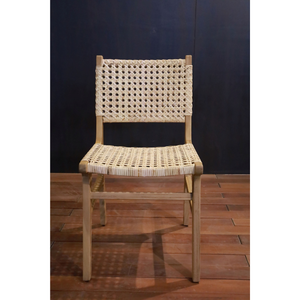 Experimente la Elegancia Moderna con la Silla de Comedor Sabang de Ratán, Fabricada con Ratán Bien Pulido y Madera de Teca Resistente, 50x60x88 cm - Product Image 5