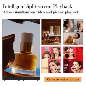 หน้าจอแสดงผลโปสเตอร์ LED แบบพกพาตั้งพื้นพับได้แผงโปสเตอร์ดิจิทัลป้ายโฆษณา WiFi USB LED - Product Image 6