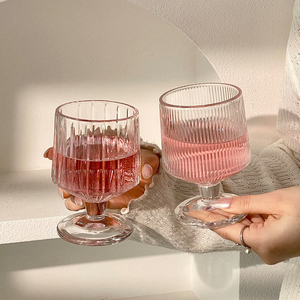 Vaso de Vidrio para Bebidas y Jugos con Rayas Verticales, Diseño Moderno y Simple, con Tapa y <span class=keywords><strong>Asa</strong></span>, Colorido, para Uso Doméstico y en Restaurantes - Product Image 5
