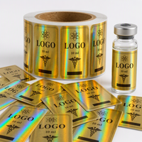 Étiquettes autocollantes personnalisées en différents matériaux pour l'emballage de produits médicaux en verre de 3/5/10 ml