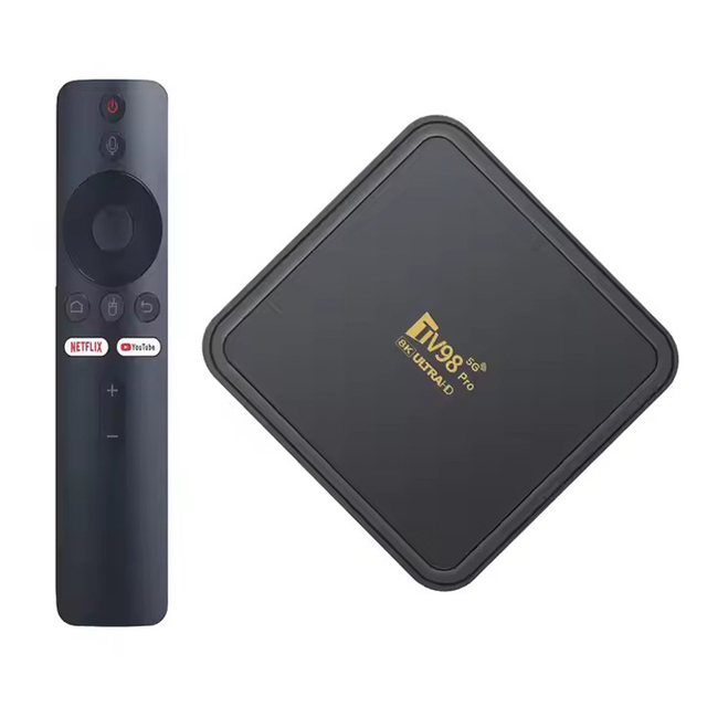 Hot Selling TV98 PRO 4K ATV Android 14 Tv Box Voice Remote BTV Allwinner H313 1GB 8GB Android TV BOX