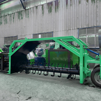 Machine à retourner le compost pour tracteur, pour le compostage des déchets organiques, système de compostage en haies et ligne de production d'engrais