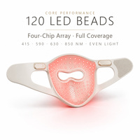 EYCO 3D Wireless 3 in 1 Masker Terapi Cahaya LED Merah 3 Warna Masker LED Masker Terapi Cahaya LED Merah
