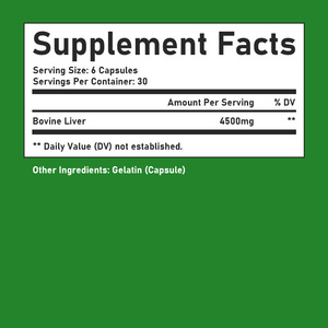 Private Label Halal Grass-Fed Beef Liver Capsules 4500MG Strengthen Immunity Grow Joints Ligament Tendons Support Heart Liver - Product Image 6
