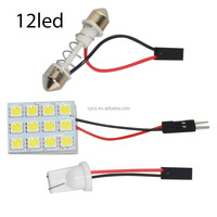 Éclairage intérieur automobile 6 LED 9 LED 12 LED 15 LED 18 LED 24 LED 36 LED 48 LED 5050 C5W T10 Ampoule LED pour plafonnier de voiture et panneau intérieur
