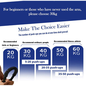 20/30/40/50kg ngực <span class=keywords><strong>Expander</strong></span> 60kg mùa xuân cánh tay thanh thiết bị tập thể dục sức mạnh đào tạo Silicone Carbon vật liệu thép mô hình xử lý - Product Image 3