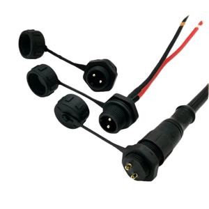 موصل M16 مقاوم للماء IP67 مثبت على اللوحة، موصلات ذكر وأنثى ثنائية وثلاثية الأسلاك للاستخدام في الدراجات النارية والسيارات (غير مغلف) - Product Image 2