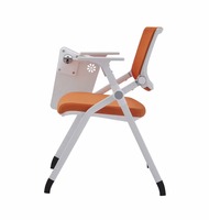 Chaise d'étude pliable au design moderne de haute qualité avec tablette d'écriture, cadre en acier inoxydable pour l'école, le bureau et la formation
