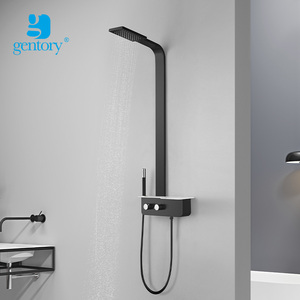 Panneaux muraux <span class=keywords><strong>de</strong></span> douche <span class=keywords><strong>de</strong></span> douche design <span class=keywords><strong>colonne</strong></span> 5052 en alliage d'aluminium noir couleur panneau <span class=keywords><strong>de</strong></span> douche <span class=keywords><strong>salle</strong></span> <span class=keywords><strong>de</strong></span> bains S300-7 - Product Image 2