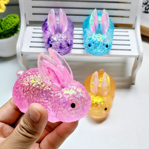 Juguete <span class=keywords><strong>de</strong></span> peluche <span class=keywords><strong>de</strong></span> conejo <span class=keywords><strong>de</strong></span> maltosa transfronterizo, juguete creativo antiestrés <span class=keywords><strong>de</strong></span> animal con purpurina <span class=keywords><strong>de</strong></span> rebote lento, venta al por mayor - Product Image 1