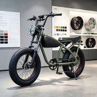 Vélo électrique vintage à pneus larges de 20 pouces de marque personnalisée pour projets de produits OEM