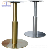 Pieds de table modernes de luxe en acier inoxydable doré, faciles à installer, pour tables en verre, mobilier de salle à manger pour hôtels et salons