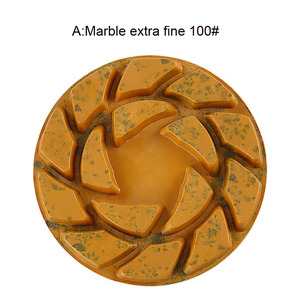 Disques de polissage diamantés humides de 100 mm, disques abrasifs <span class=keywords><strong>pour</strong></span> le ponçage du marbre, du béton, du terrazzo, des pierres, disques de meulage, outil de polissage de sol - Product Image 3