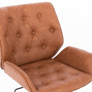 <span class=keywords><strong>Silla</strong></span> de trabajo de diseño nórdico, <span class=keywords><strong>silla</strong></span> de <span class=keywords><strong>escritorio</strong></span> de oficina giratoria ajustable en altura de cuero Pu con <span class=keywords><strong>ruedas</strong></span> - Product Image 5