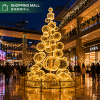 Boule de Noël LED géante blanc chaud pour la décoration des centres commerciaux, des places de ville et des hôtels, durable