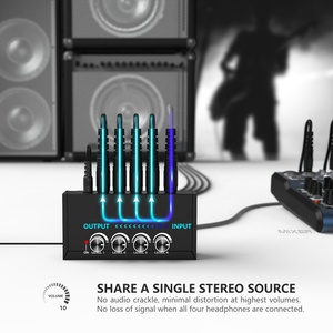 เครื่องขยายเสียง <span class=keywords><strong>Fifine</strong></span> N6 แบบพกพา ระดับมืออาชีพ 4 แชนแนล สำหรับดีเจ อุปกรณ์เสียงขนาดเล็ก - Product Image 6