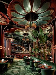 Nhà Hàng Thiết Kế Nội Thất Phòng Chờ Màu Xanh Lá Cây Nhung Vải Vòng Cong Couch Nửa Vòng U Hình Dạng Nhà Hàng Chỗ Ngồi Gian Hàng - Product Image 4