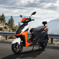 Scooter électrique pour adultes 60-80 km/h, cyclomoteur électrique écologique, siège passager confortable, frein à disque avant, deux roues