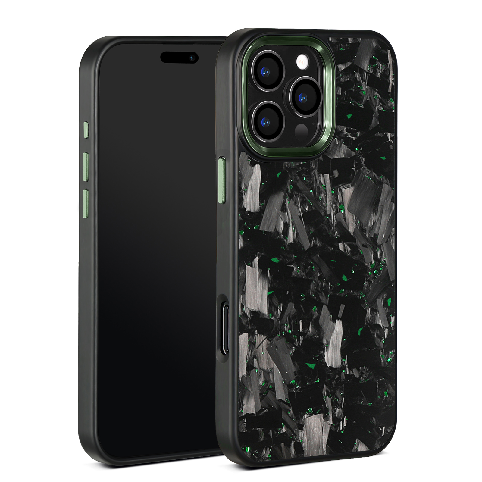 Cadre en métal vert, fibre de carbone forgée verte (MagSafe)