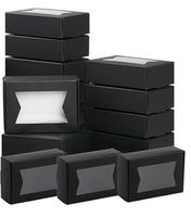 Caja de Regalo de Cartón Reciclable con Ventana Transparente, Laminación Brillante con Lámina Dorada, Grabado y Barnizado para Empaquetado Personalizado