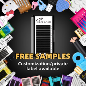 <span class=keywords><strong>ESSI</strong></span> LASH Vente en gros de cils en soie noire mate, cils en vison cachemire, extensions de cils, logo de marque privée, plateaux d'extensions de cils - Product Image 6
