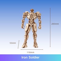 Rompecabezas de Madera 3D Personalizado, Modelo de Avión de Combate, Robot Mecha, Juego de Ensamblaje, Rompecabezas de Madera para Jóvenes, Manualidades, Juego