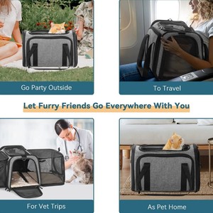 Cat <span class=keywords><strong>Carrier</strong></span>, <span class=keywords><strong>Pet</strong></span> <span class=keywords><strong>Carrier</strong></span> Airline Đã Được Phê Duyệt, 2 Mặt Chó Có Thể Mở Rộng, Túi Du Lịch Cho Chó Có Thể Gập Lại Mặt Mềm Có Thể Tháo Rời - Product Image 6