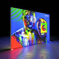 Bannière LED rétroéclairée pour publicité intérieure, cadre en aluminium autoportant, boîte à lumière en tissu rectangulaire pour événements