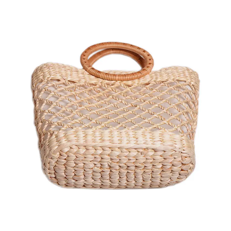 Straw Mat Woven Handbag Large Capacity Woven Straw Beach Tote Bag High Quality New Summer Fashion Handbags Lady Bucket Handbag