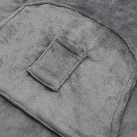 Pull imprimé douillet pour femme, sweat à capuche oversize, couverture portable avec manches, en polaire