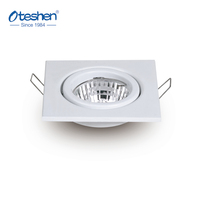 Promotion : Plafonnier encastré moderne rond en acier nickelé pour ampoule MR16, support de lampe LED, luminaire encastré GU10