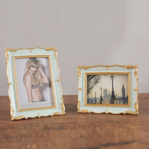 Polyresin vàng Tường treo trang trí cắt dán cổ điển tốt nghiệp hình ảnh khung hình nhỏ Khung gương - Product Image 3