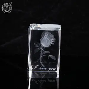 Clear Crystal Paperweight Souvenir Chinese Zodiac Horse Animal K9 Crystal Etched Paperweight