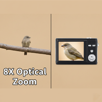 Professionelle Digitalkamera mit 8-fach Optischem Zoom, Makro-Modus, Serienaufnahme, Einsteigermodell für Foto und Video