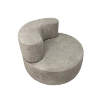 Fauteuil de détente incurvé en forme de noix de cajou, une place, en mousse haute densité et tissu PU, canapé moderne écologique pliable pour appartement, hôtel, salon