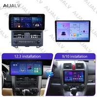 Lecteur DVD Android universel pour voiture de 12,3 pouces, panneau de navigation pour Honda CRV 2008-2011 avec faisceau de câblage