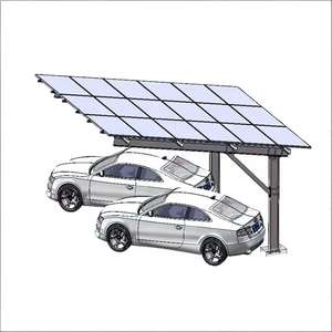 Système de montage solaire pour <span class=keywords><strong>carport</strong></span> en acier galvanisé à chaud, garages en acier, cadre de stationnement - Product Image 2