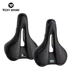 Sella per Bicicletta WEST BIKING in Spugna Altamente Elastica, Comoda per Bici da Strada e Mountain Bike, Design Cavo per Ciclismo - Product Image 1