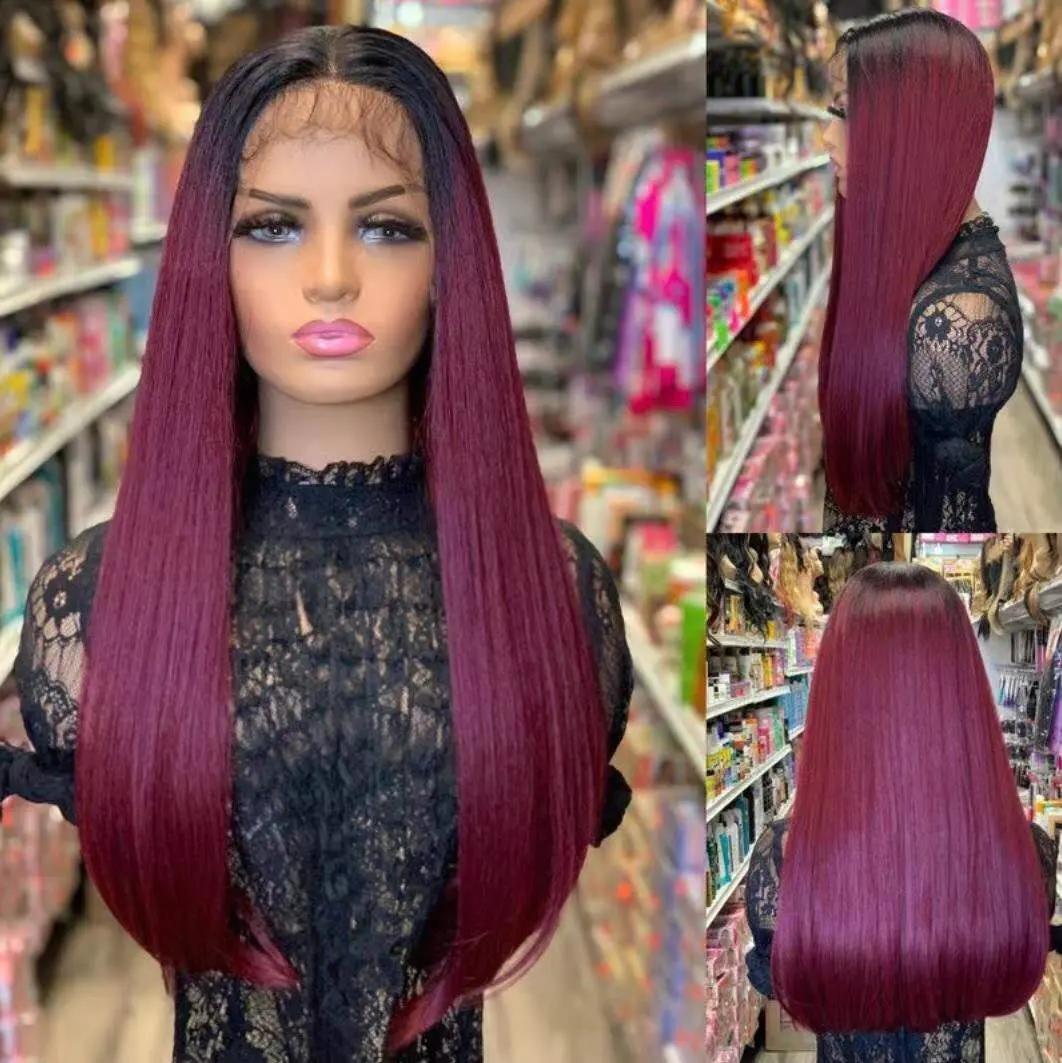 Synthetic HD Lace Front Wig for Black Wholesale 13x3 Lace Women Frontal Red Color Long Wholesale Price Swiss Lace Pls Contact Us