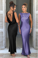 Vestido de Noche Largo Elegante con Abertura en la Espalda y Corte Ajustado - ¡Gran Oferta!