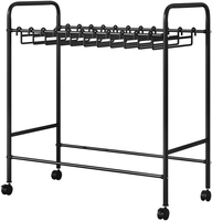 Chiffons de rangement pour la maison Séchoir à linge Support en métal noir Cintres pour pantalons et jupes