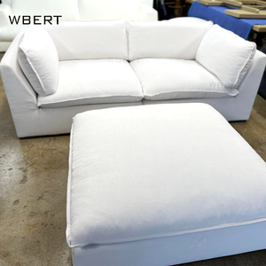 أثاث منزلي WBERT في شمال الولايات المتحدة غرفة المعيشة أريكة بذراع يمين-أثاث مخصص من الكتان للمقاعد العميقة - Product Image 4