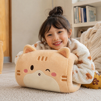 Almohada de Peluche Personalizada con Forma de Gato, Almohada Cálida para Manos, Almohada para Bebé sin Agua, Juguete de Peluche