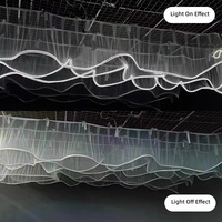 Guirlande lumineuse en tissu de gaze ondulée blanche LED de haute qualité pour centres de table de mariage et décorations de fête en gros